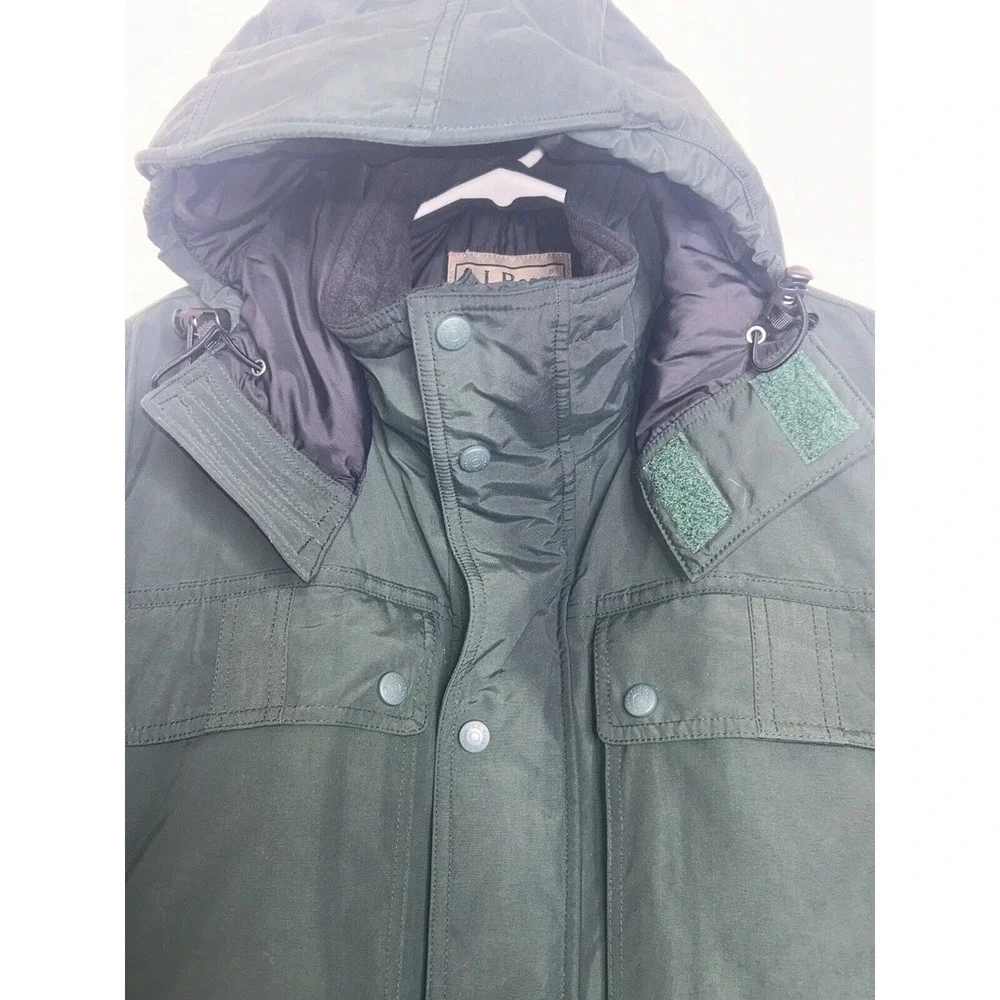 LL Bean Parka Coat L Gore-Tex Extreme Wet Weather PrimaLoft Cargo